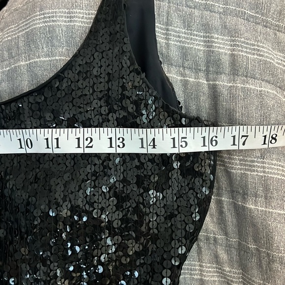 Vintage St Martin Jeanette Black Sequin Cocktail Dress Y2K Mob Wife Glam Size 8 - Picture 9 of 11
